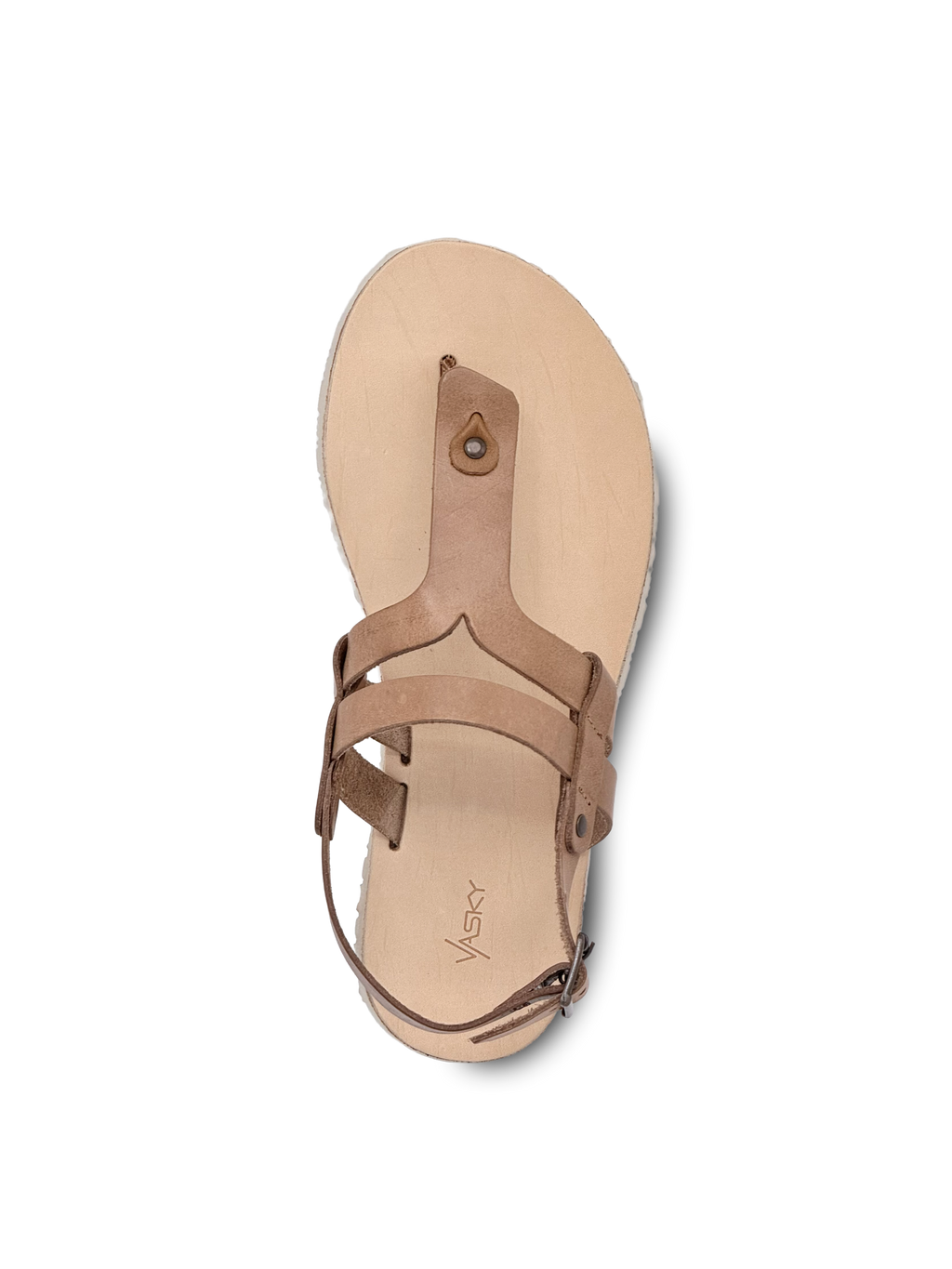 Vasky Christy Natur – kožené barefoot sandály hnědé