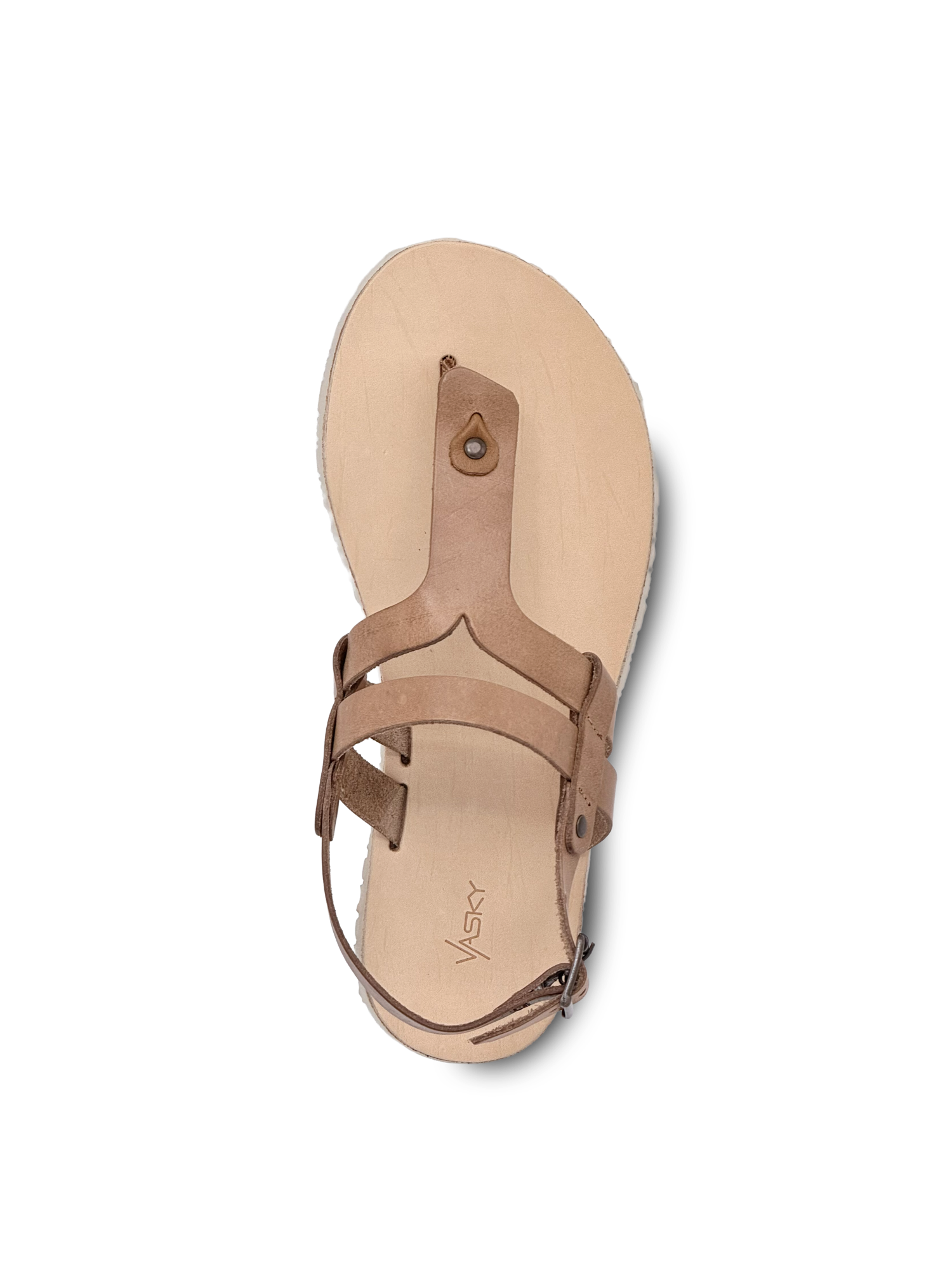 Vasky Christy Natur – kožené barefoot sandály hnědé