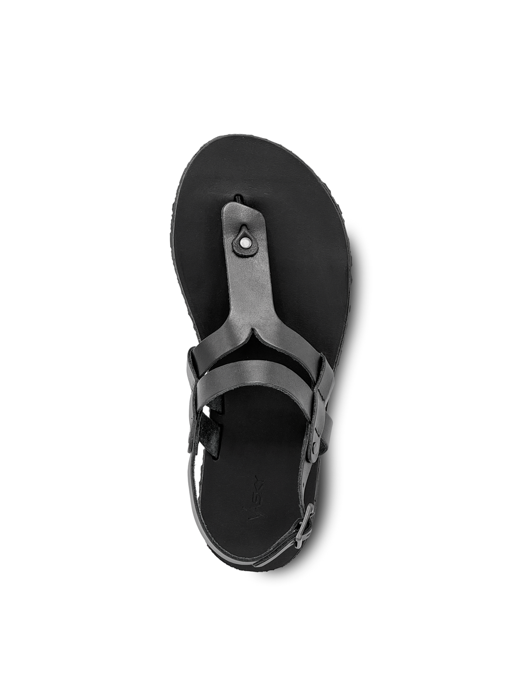 Vasky Christy Black – kožené barefoot sandály černé