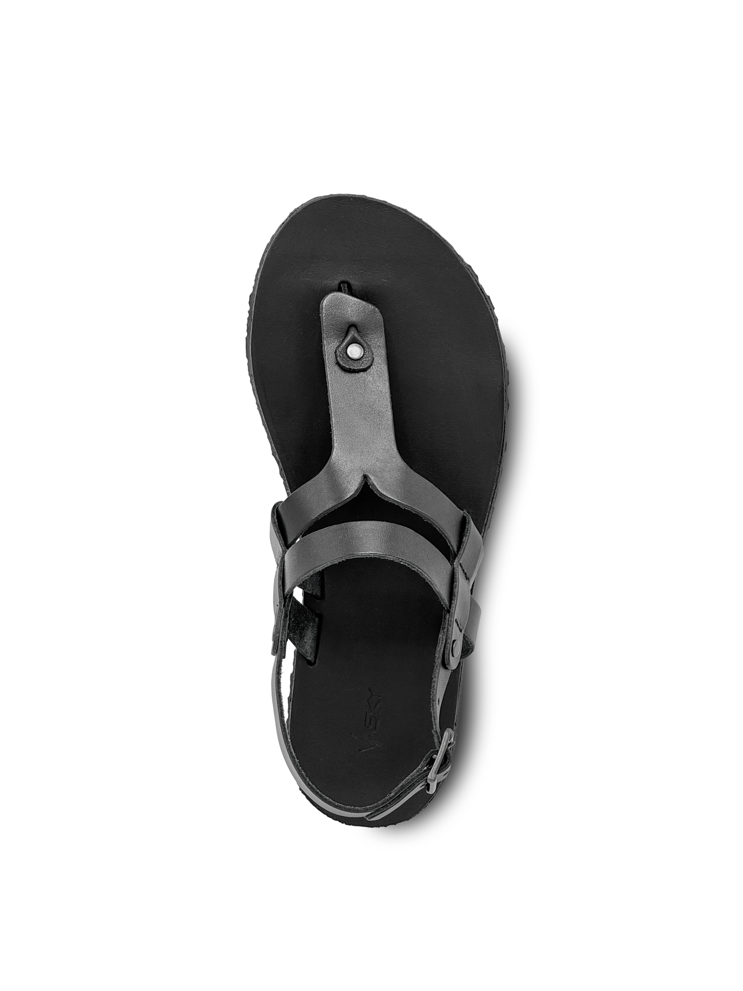 Vasky Christy Black – kožené barefoot sandály černé