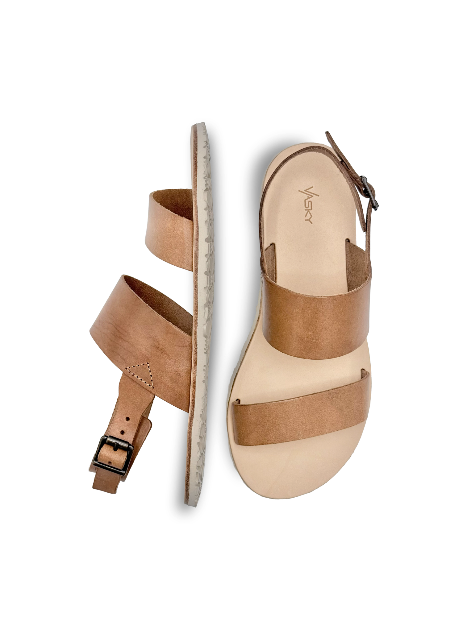 Vasky Noe Natur – kožené barefoot sandály hnědé