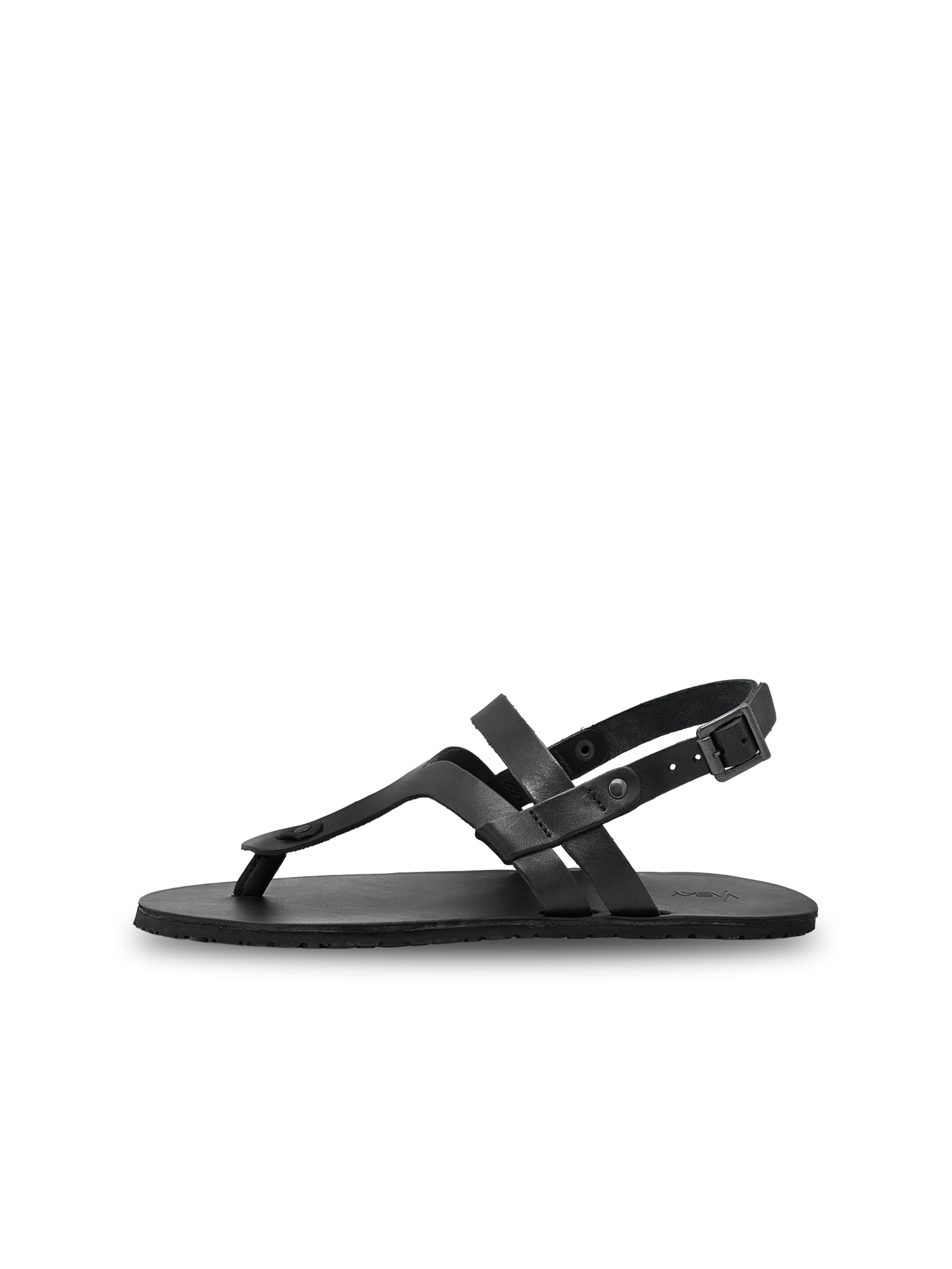Vasky Christy Black – kožené barefoot sandály černé