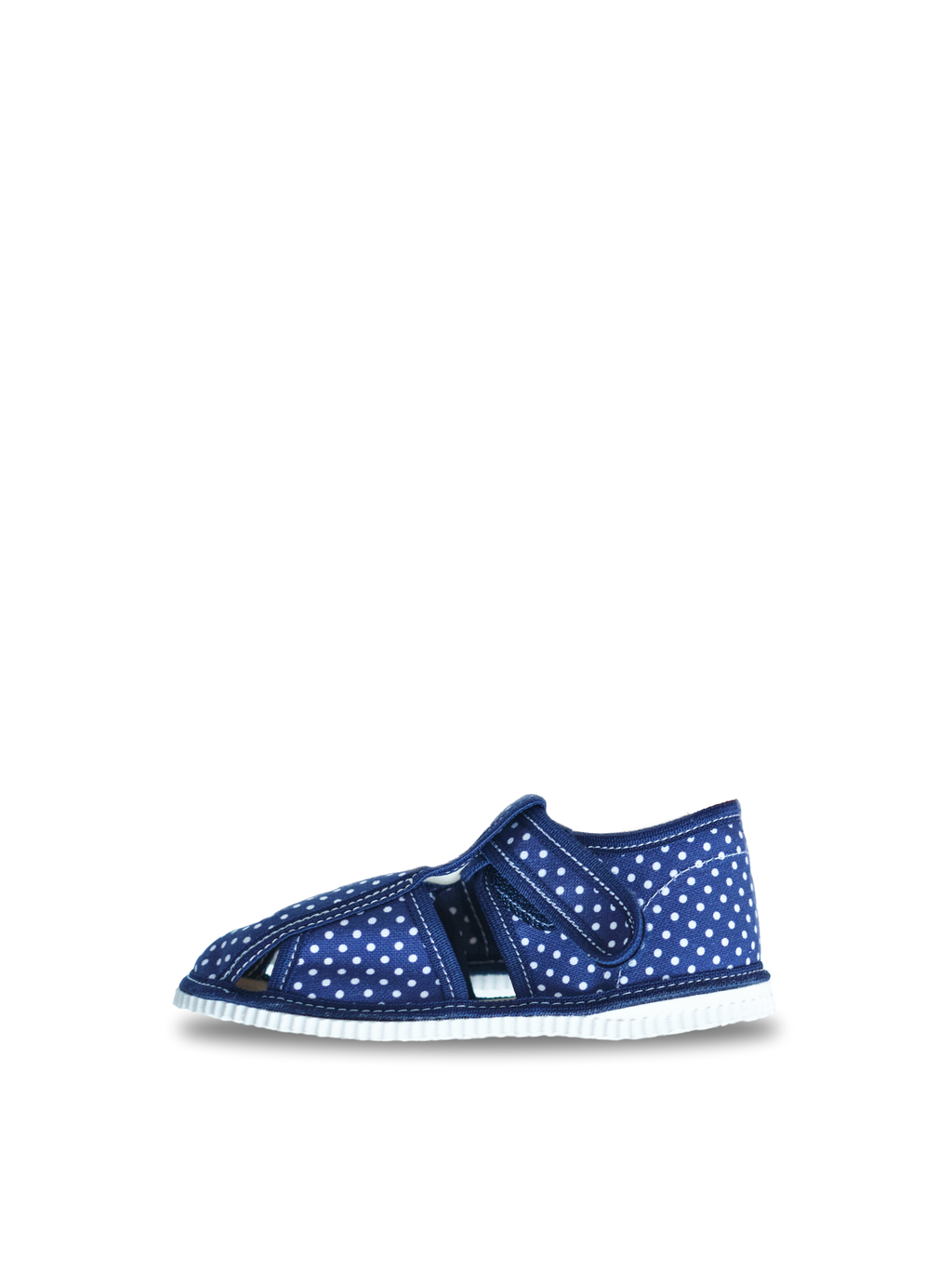 Dětské papučky Happy Blue – tmavě modré s puntíky