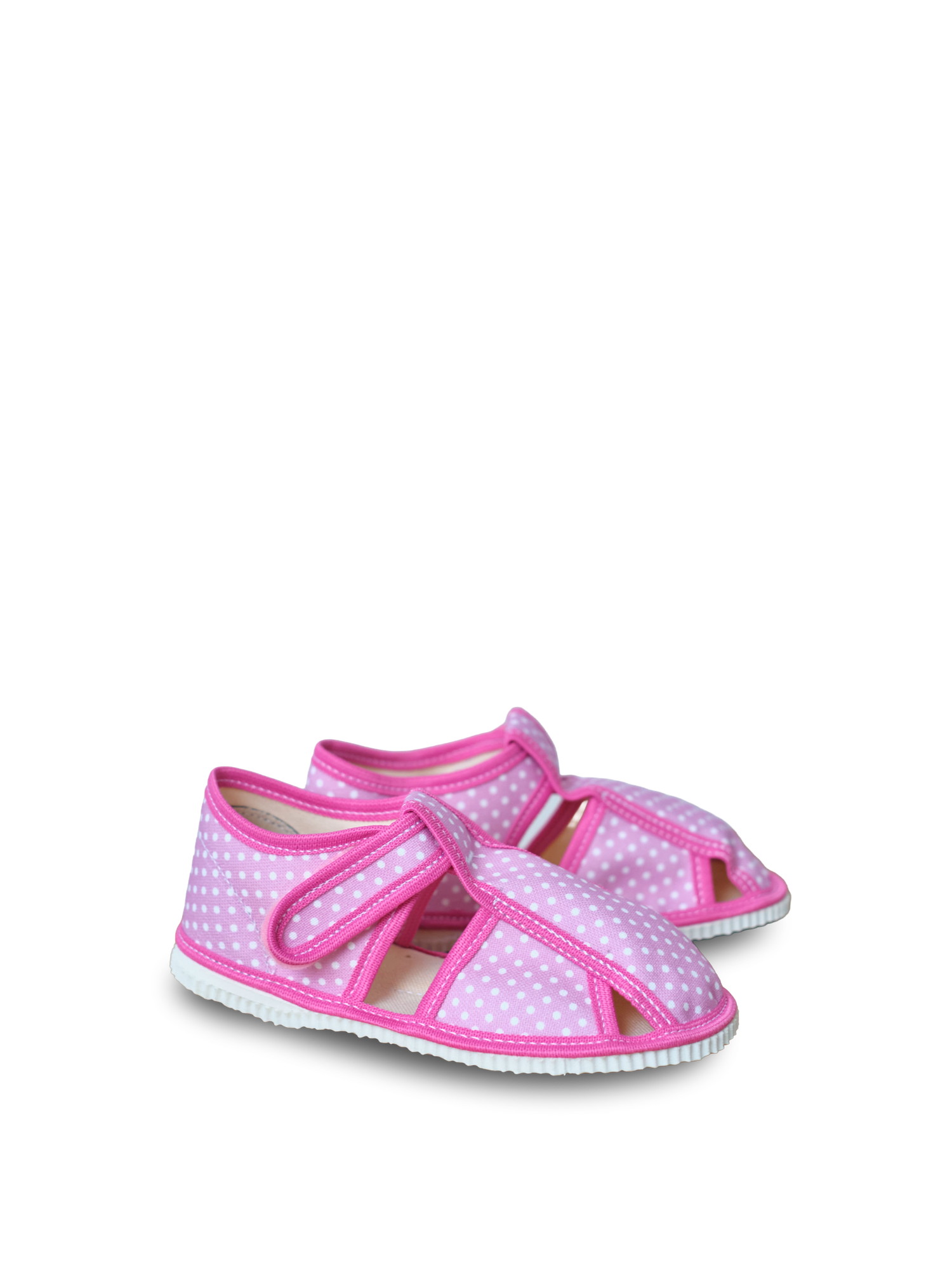 Dětské papučky Happy Pink – růžové s puntíky