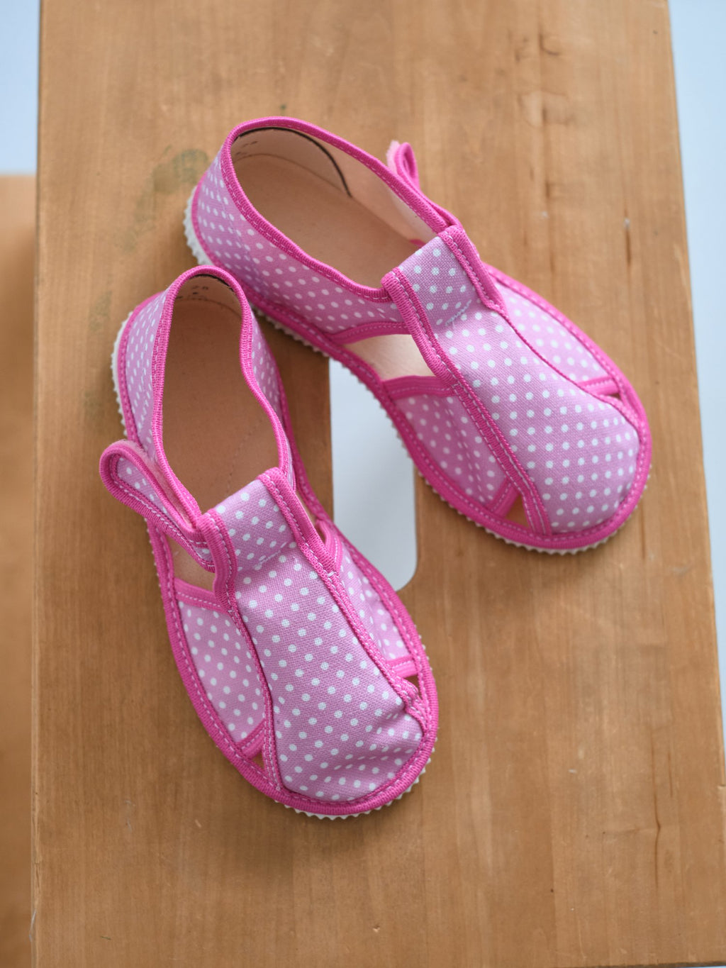 Dětské papučky Happy Pink – růžové s puntíky