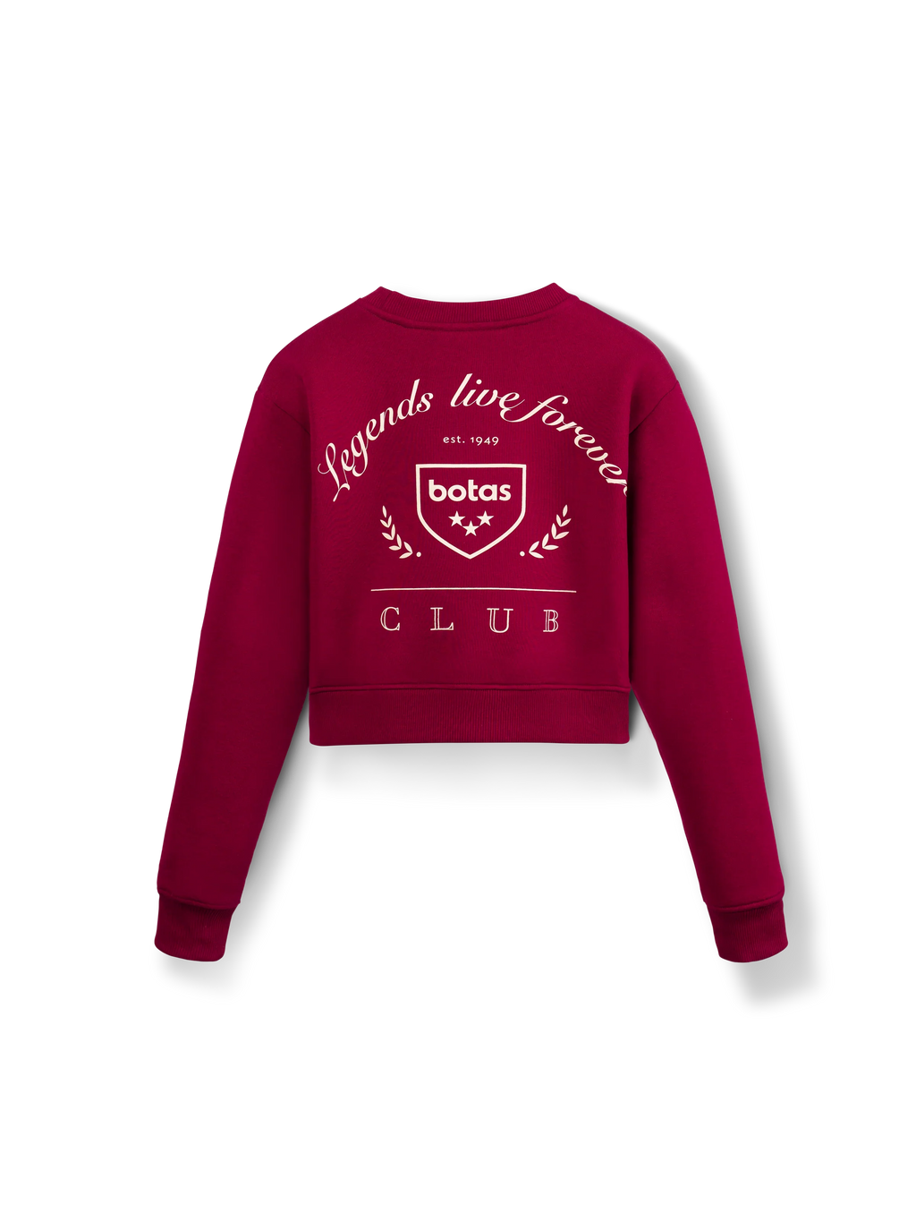 Mikina Crop Bordeaux